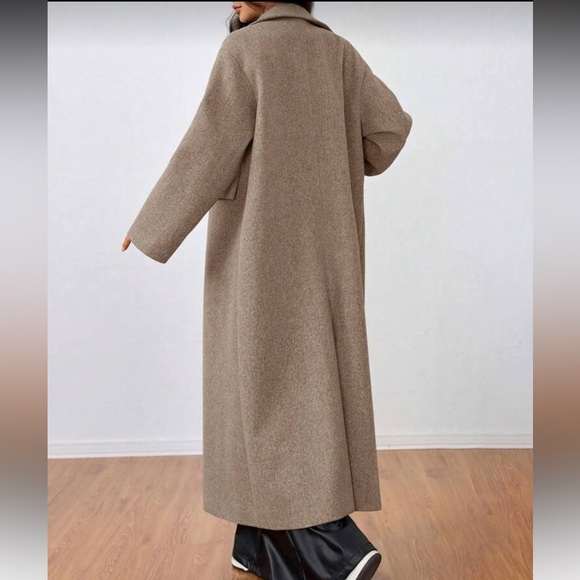 Long Preppy peacoat pea coat jacket winter black - Picture 4 of 5